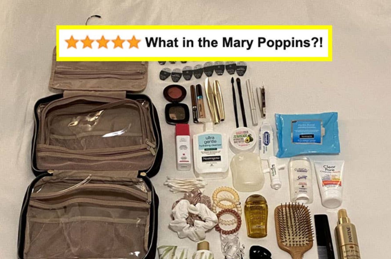 A toiletry bag that fits a lot