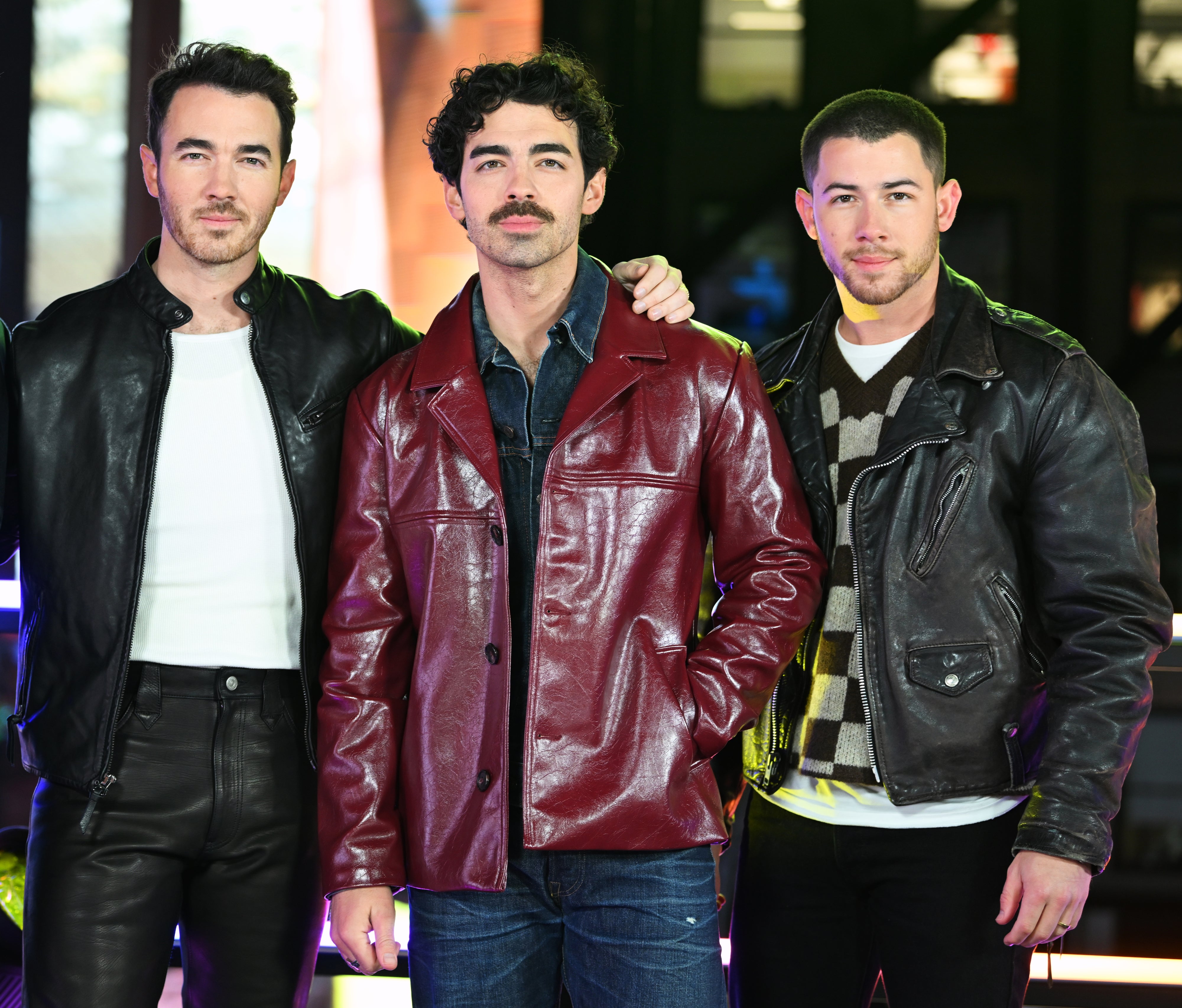 The Jonas Brothers on the red carpet.