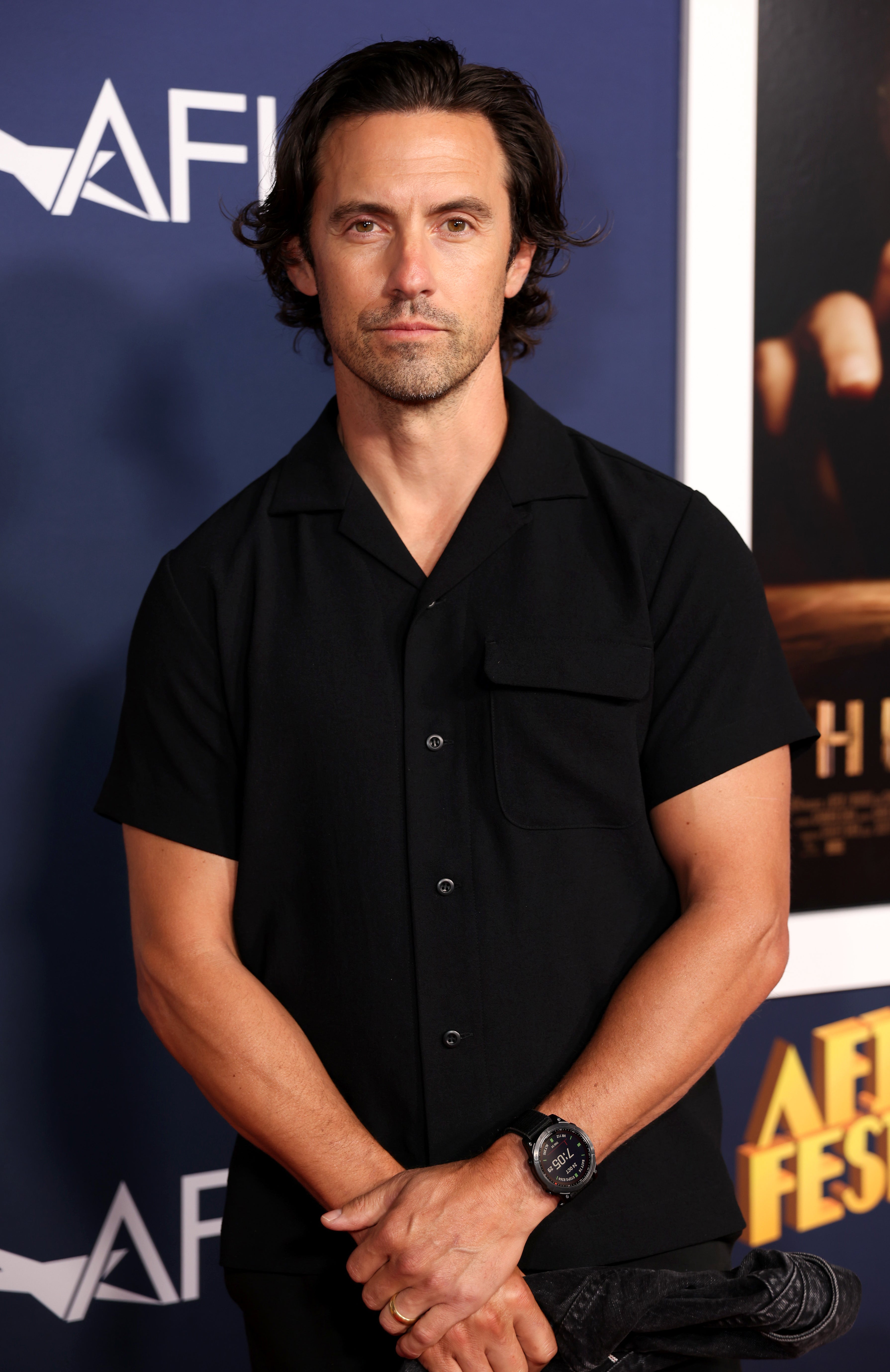 Milo Ventimiglia on the red carpet.
