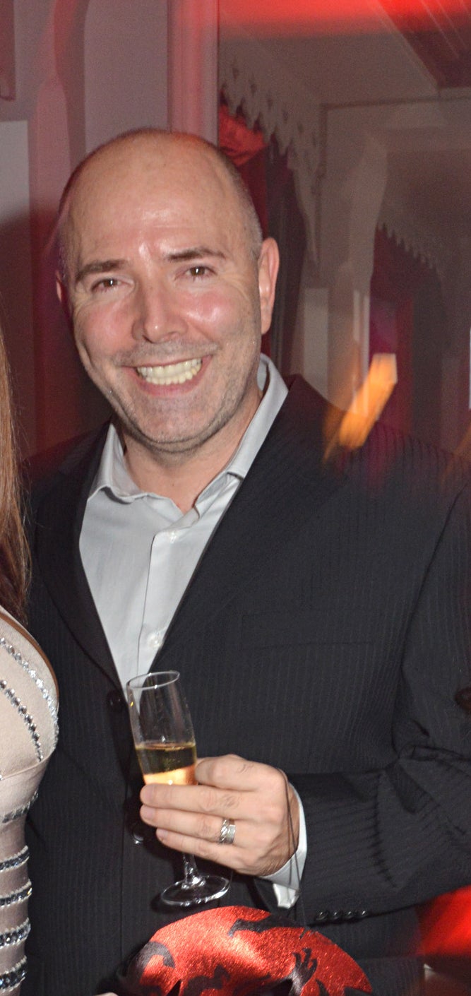 Pierre Woodman at a party.