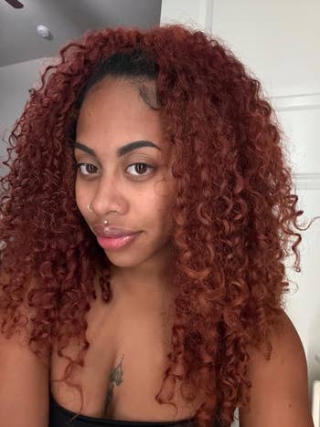 reviewer's faded red hair