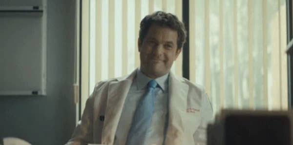 Joshua Jackson wears a doctor&#x27;s coat and smiles in Dr Death