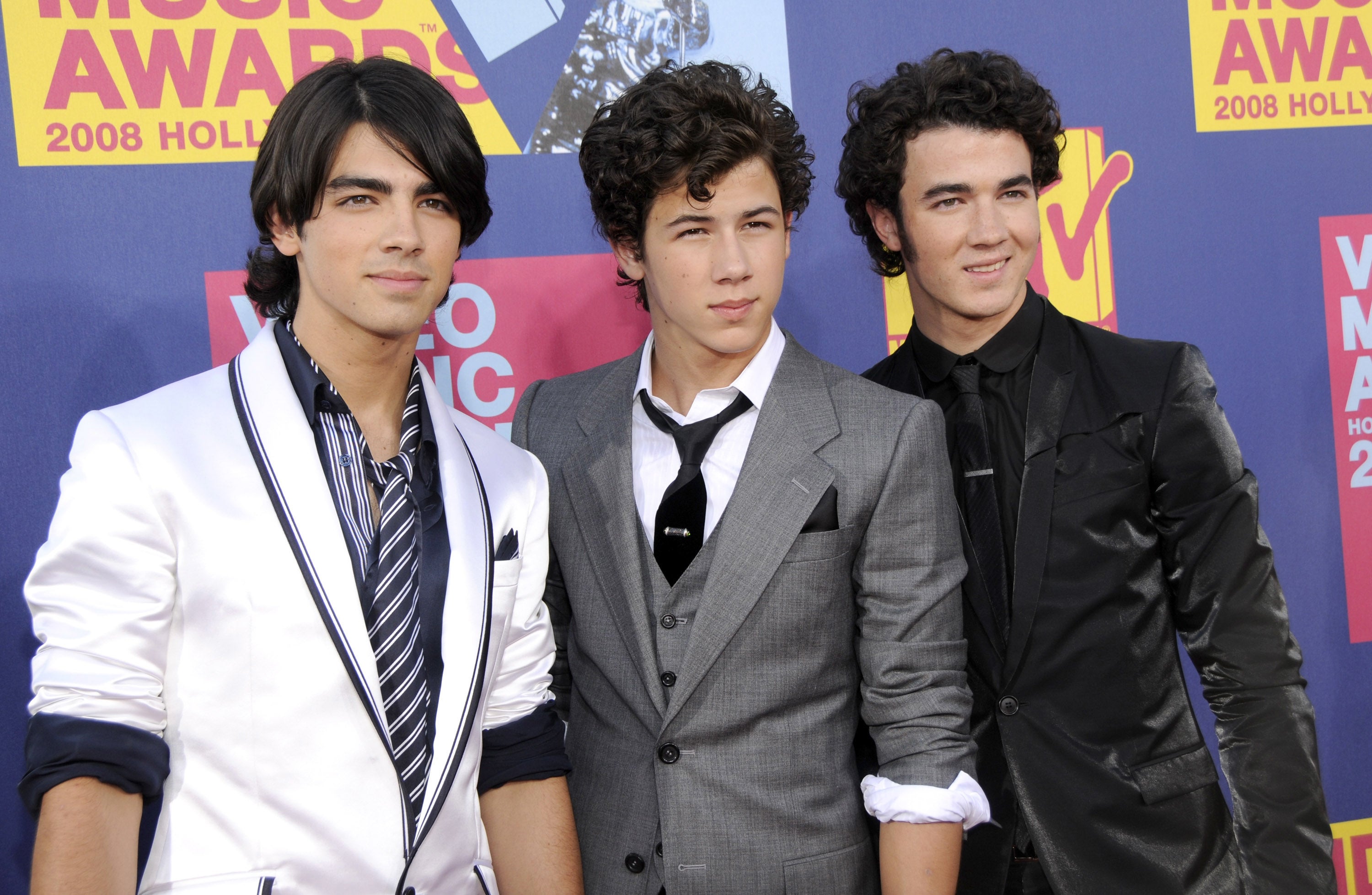 The Jonas Brothers on the red carpet.