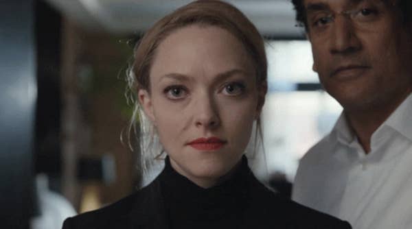Close up of Amanda Seyfried in The Dropout
