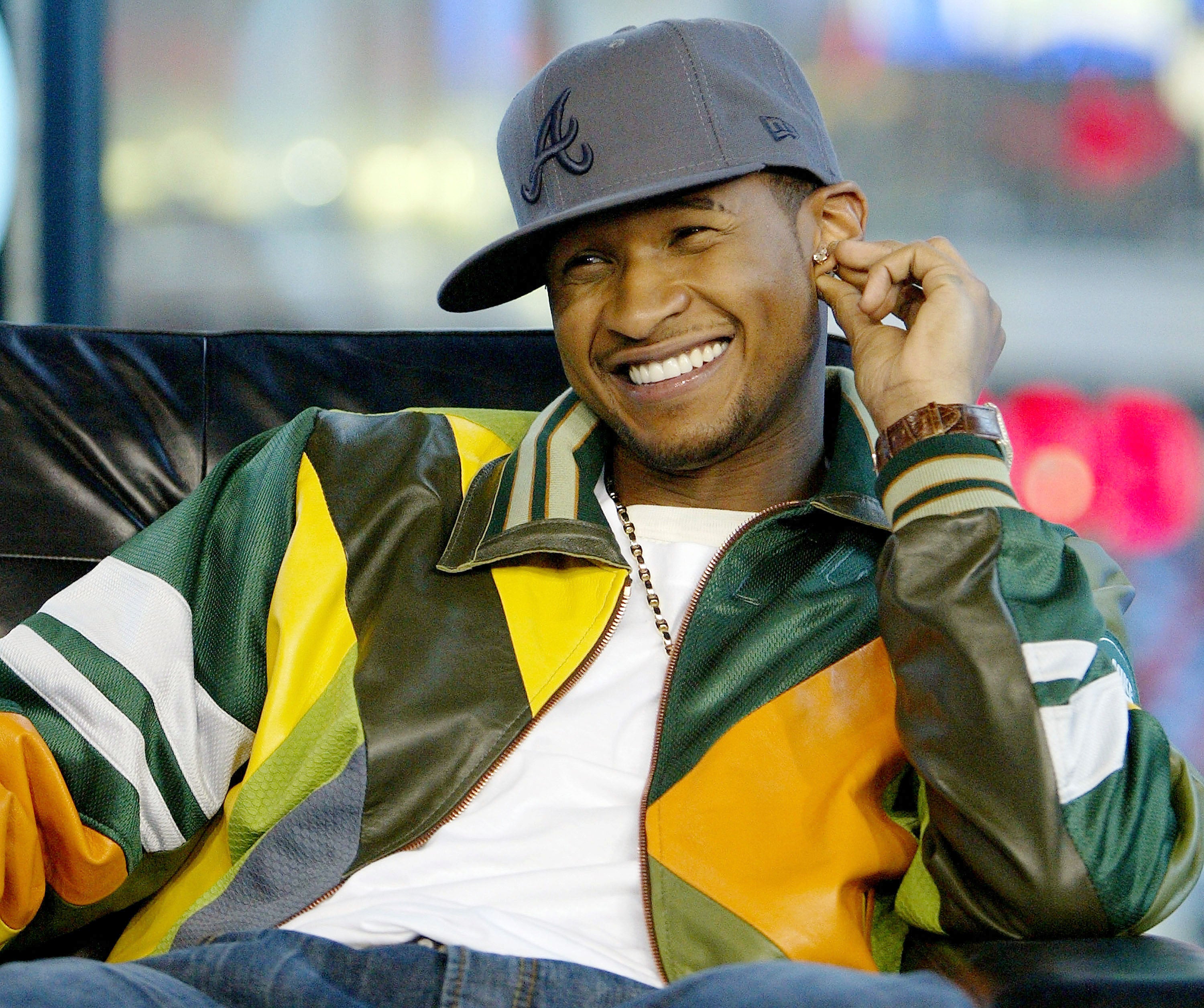 Usher appearing on "TRL."