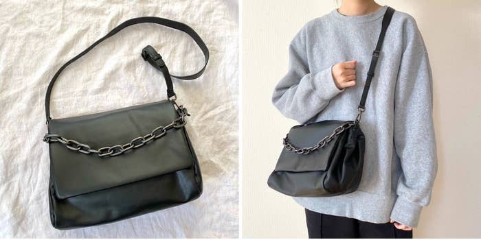 ZARA ブラック ハンドバッグ 新品未使用品 チェーン バッグ zara 中古 