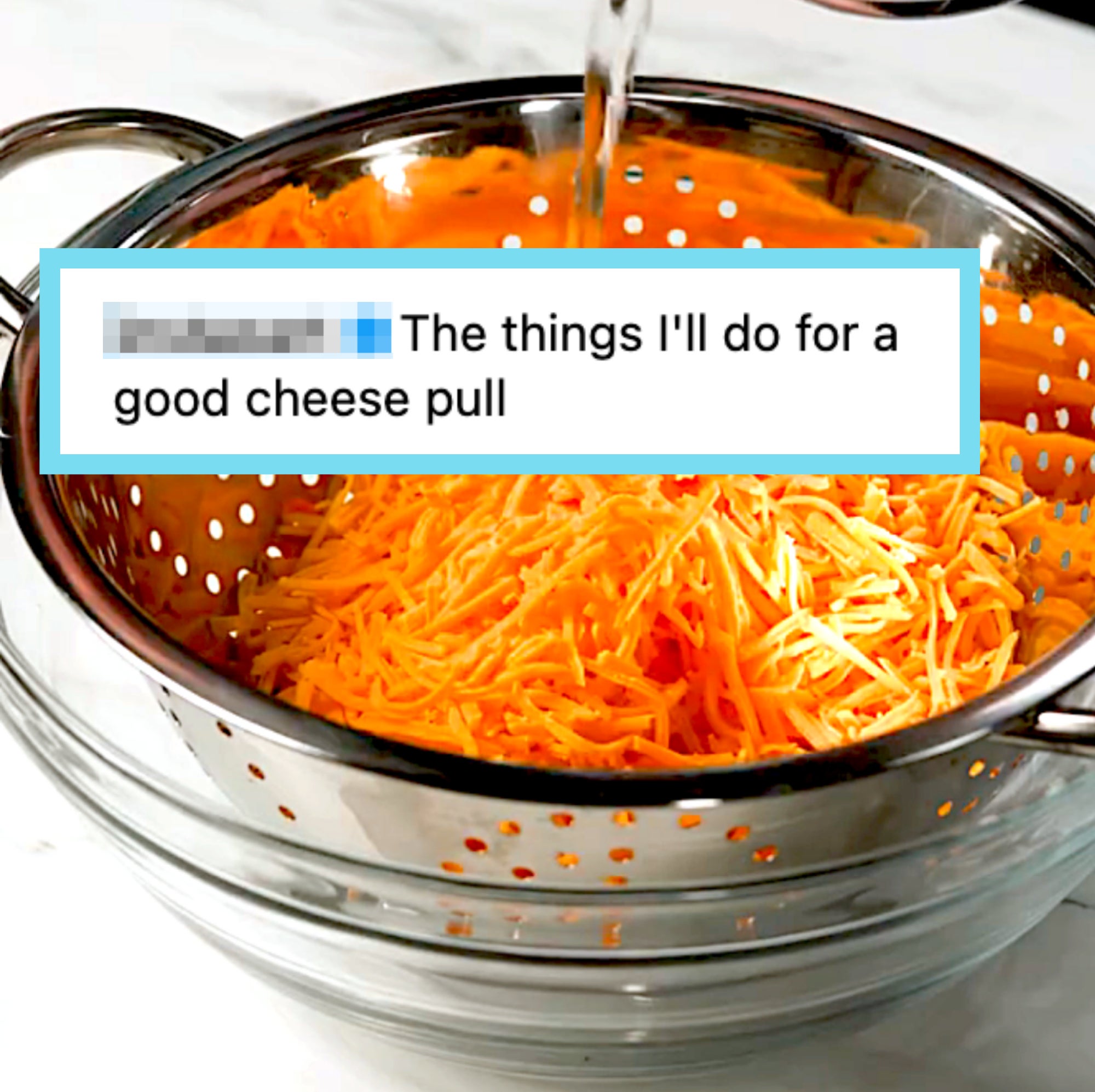 Wash Your Pre-Shredded Cheese For More Even Melting