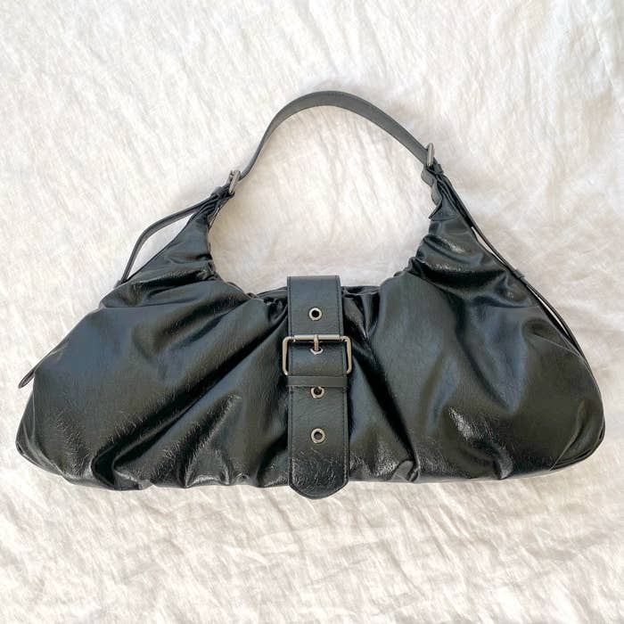 ZARA リアルレザー レザーバケットハンドバッグ （2wayリアルレザー  