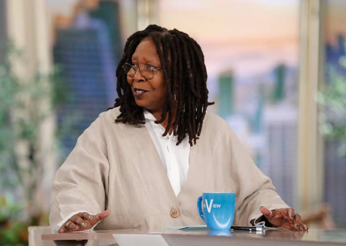 Whoopi Goldberg speaking animatedly on