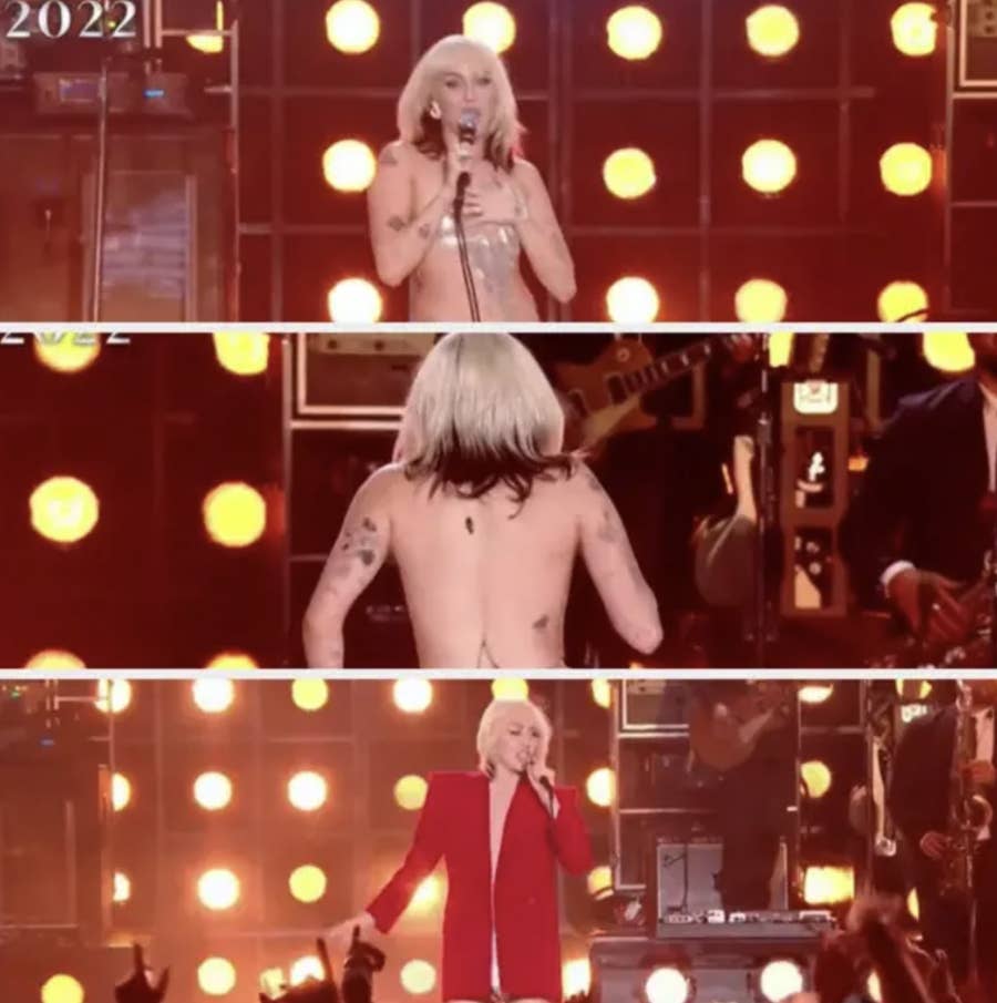 dress falls off on live tv EUF
