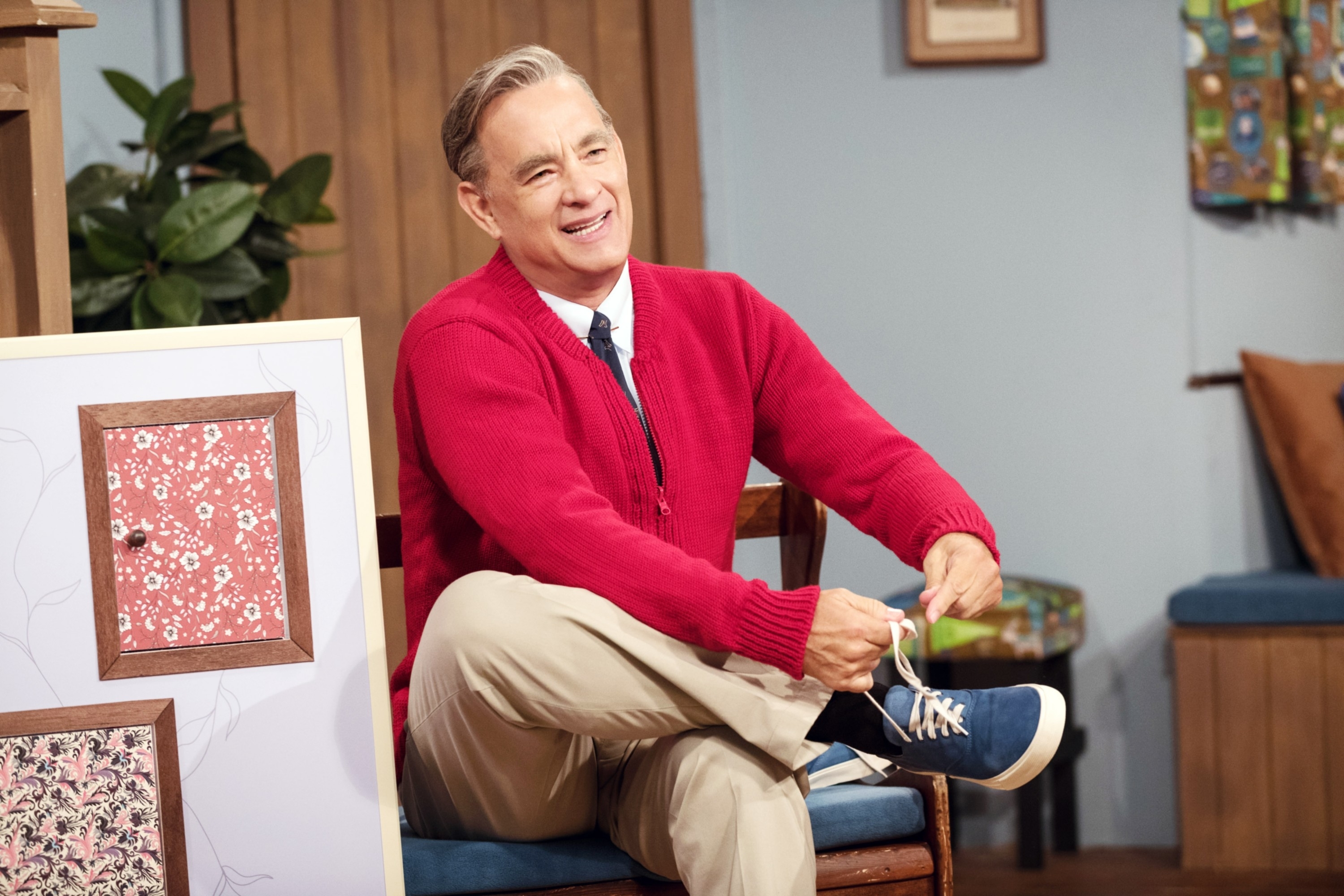 Tom Hanks as Fred Rogers in &quot;A Beautiful Day in the Neighborhood.&quot;
