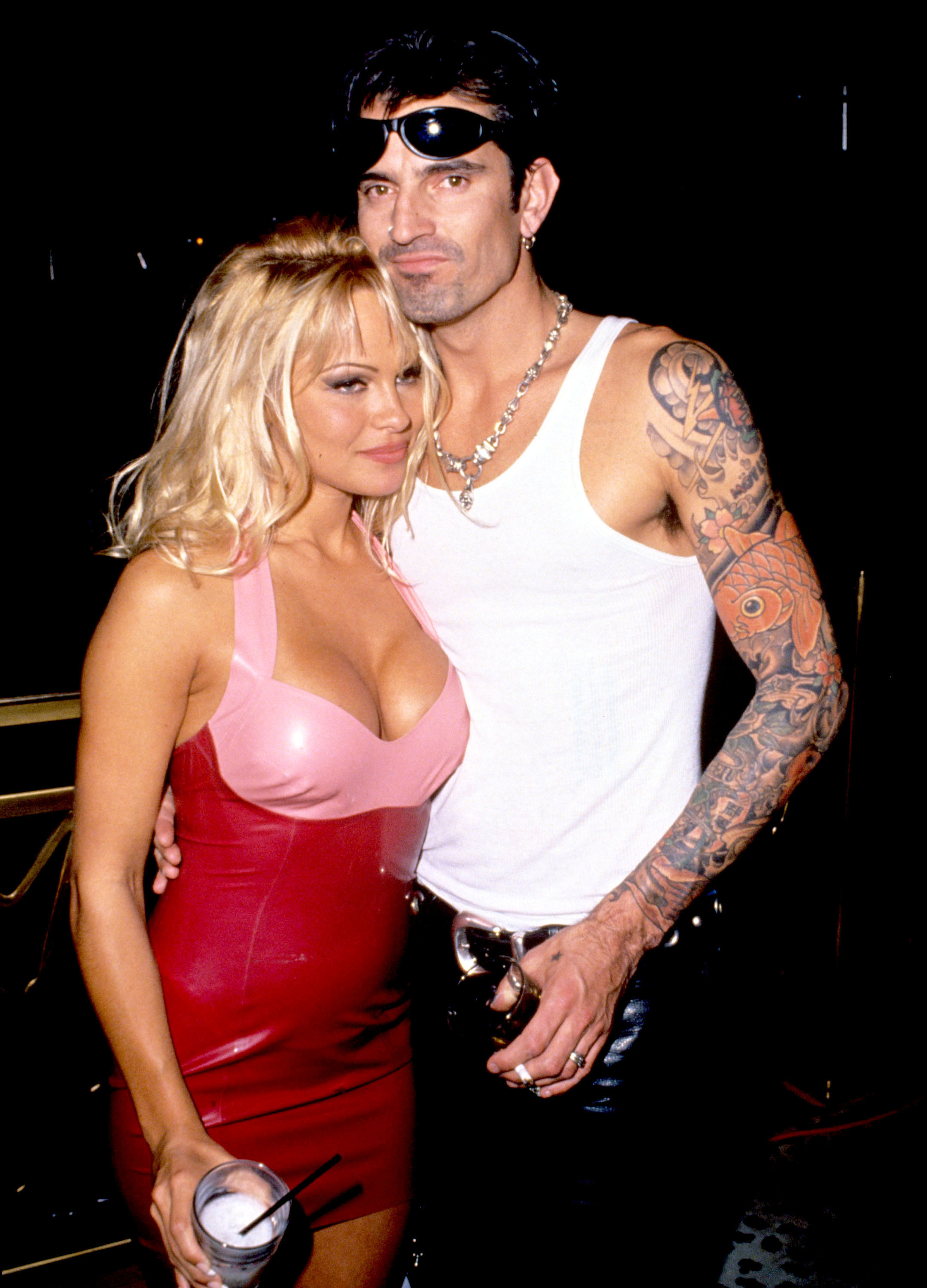 Pamela Anderson and Tommy Lee at the Hard Rock Hotel &amp;amp; Casino in Las Vegas.