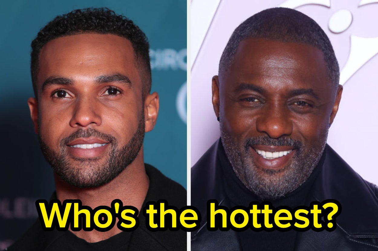 Two men side by side, both smiling. The image features text: "Who's the hottest?"