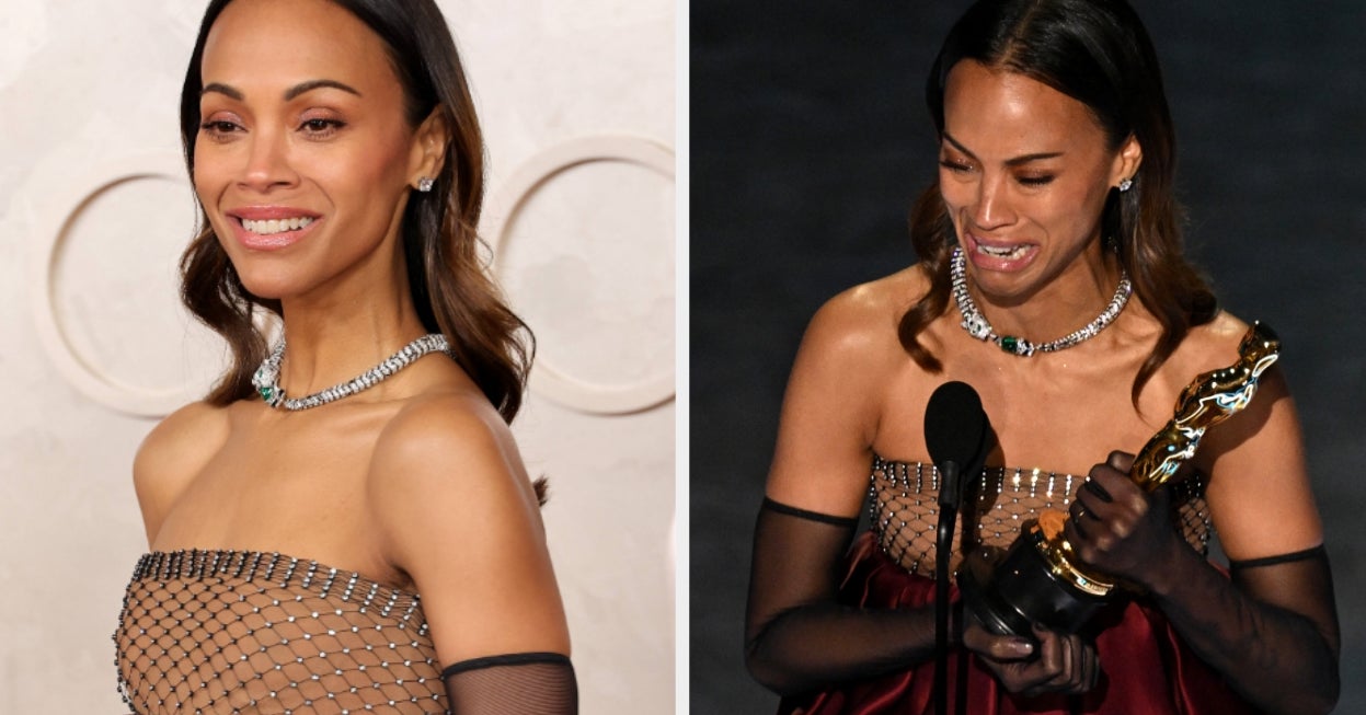 Zoe Saldaña Got Seriously Emotional During Her Oscars Speech, For Good Reason