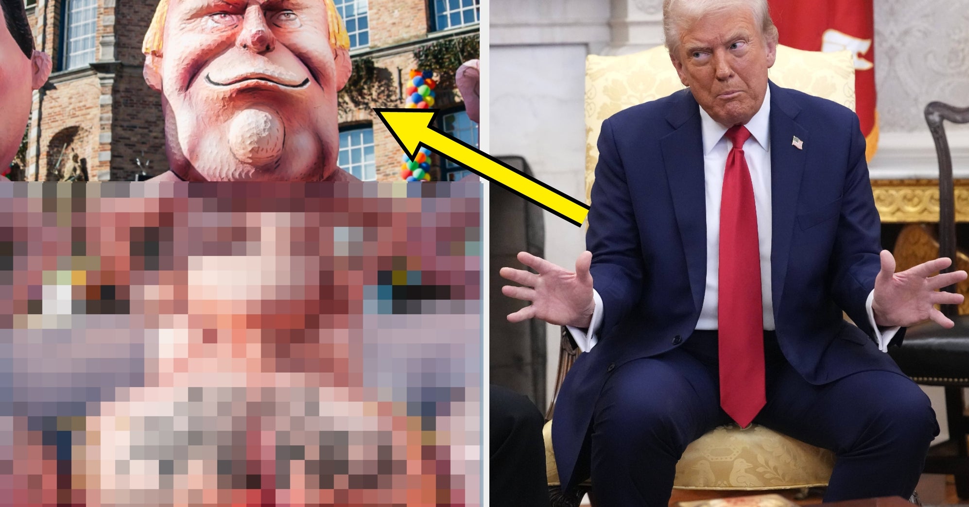 Jika saya harus melihat NSFW ini, anti-Trump mengapung memanggang Presiden "Maga" Penis dan bola, maka Anda juga melakukannya