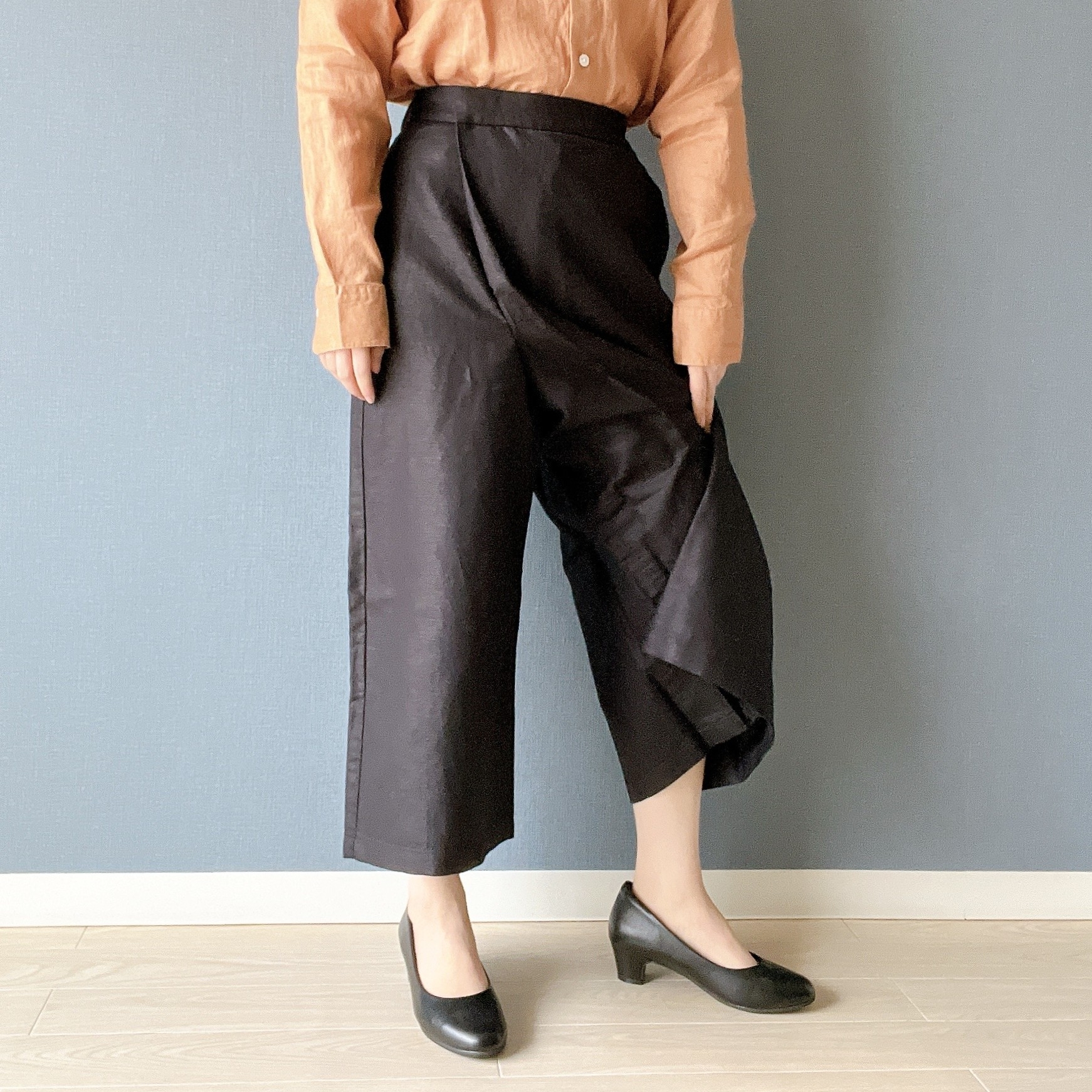 無印良品週間で10％オフ】「スカートみたいなパンツ」が楽ちん