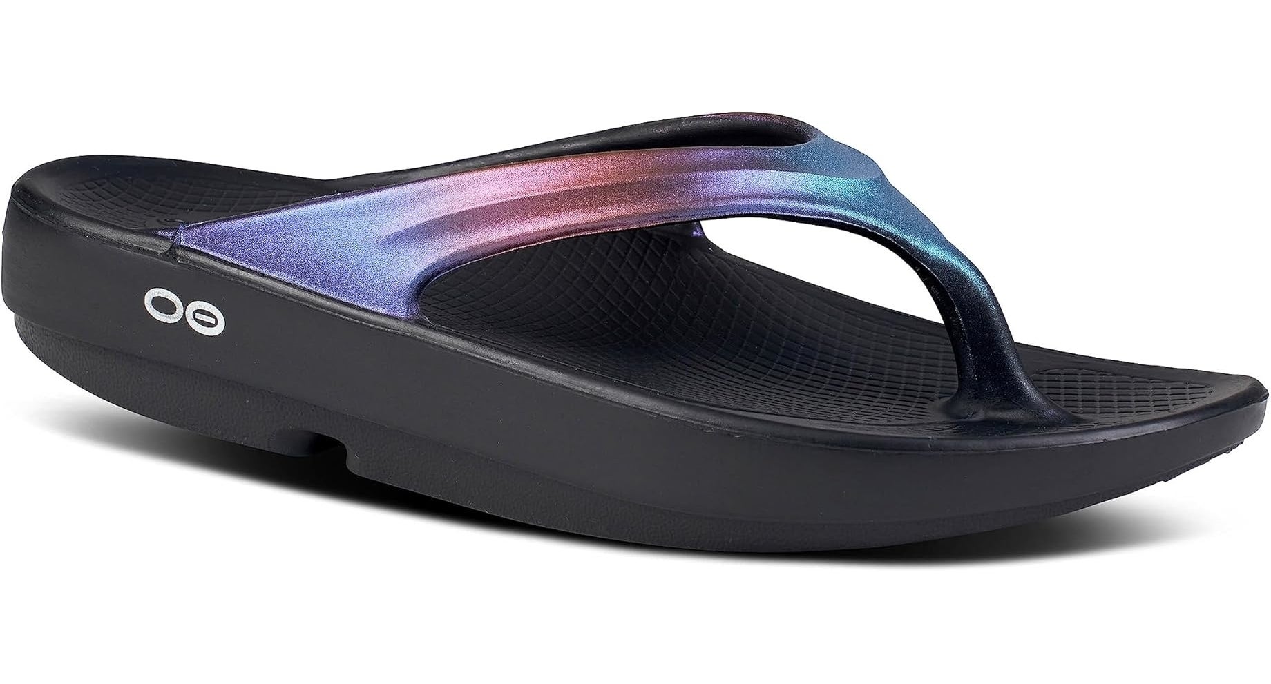 Comfortable sandal with sleek, modern design and branded side logo, ideal for casual wear and shopping