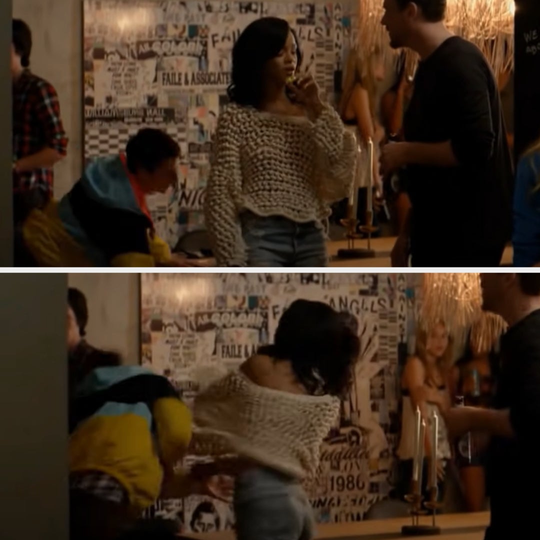 Cera slaps Rihanna's butt; Rihanna slaps his face