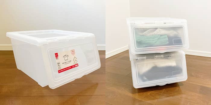 DAISO収納ケース　スタッキング　14個 原産国：日本 材質：本体：ポリスチレン 商品サイズ：4.4cm ×5.3cm