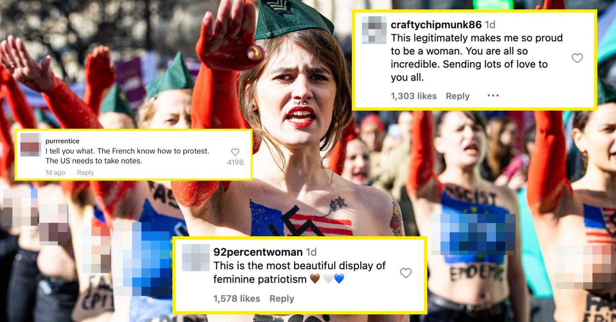 This Shocking Anti-Fascism Protest By French Women Has People Calling For Americans To Get Bolder