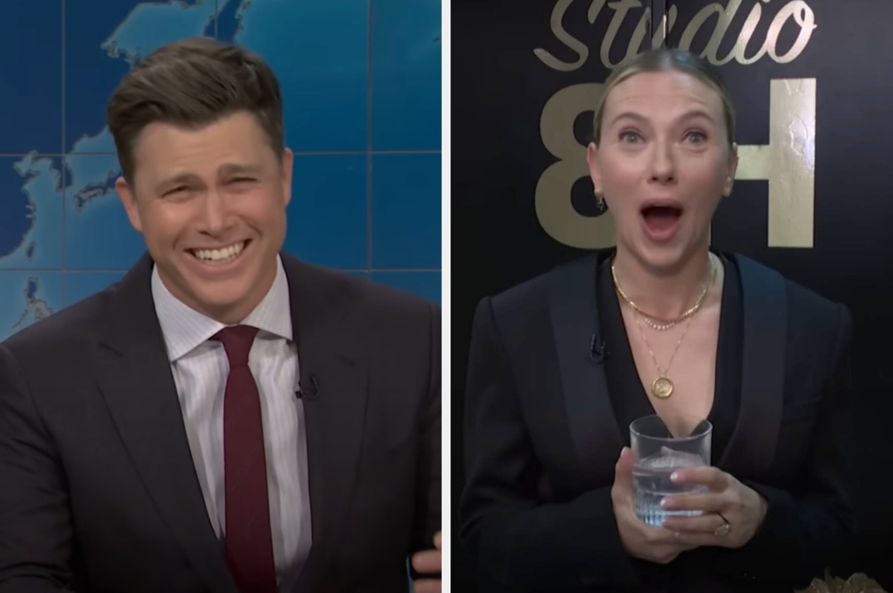 Scarlett Johansson Reacted To The "Gross" Joke About Her Vagina On "SNL" That Colin Jost Had To Read