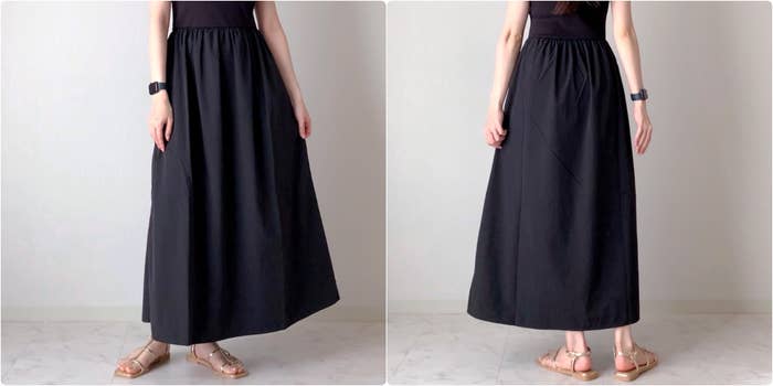 ユニクロの「コンビネーションワンピース/ノースリーブ/丈長め」