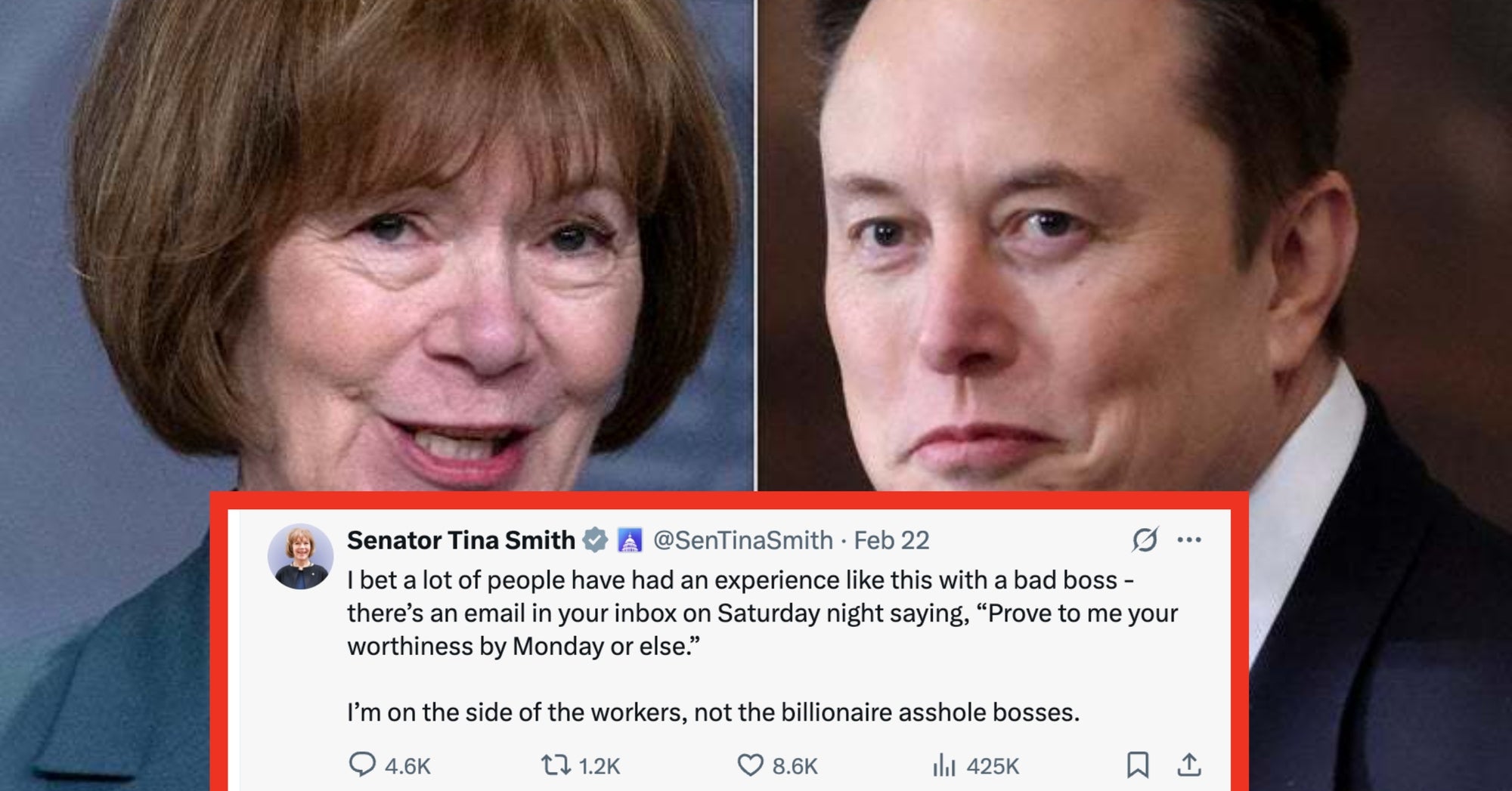 Senator Tina Smith Stands Firm on Criticizing Elon Musk's Leadership