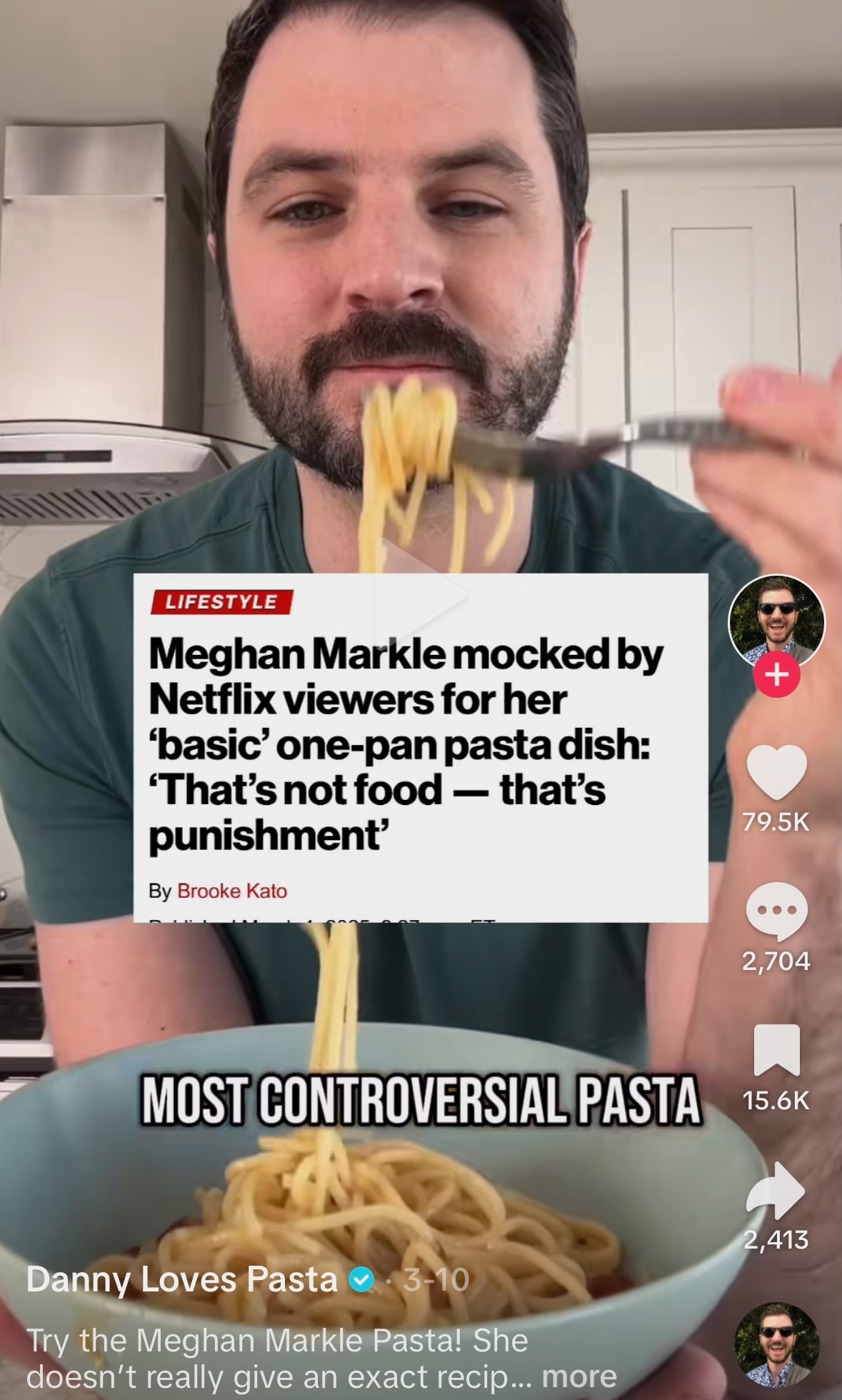 Meghan Markle’s Surprisingly Controversial Pasta Recipe From Her