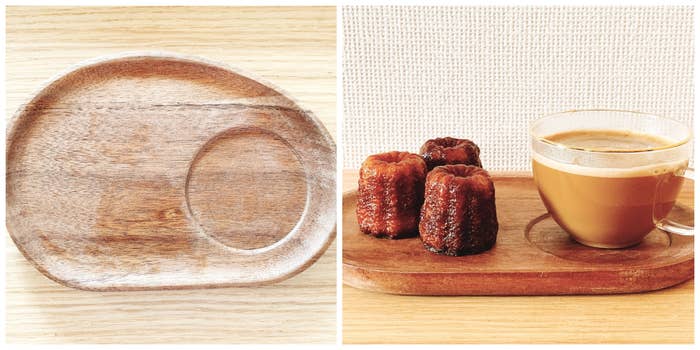 ニトリの「カフェプレート（アカシア）」