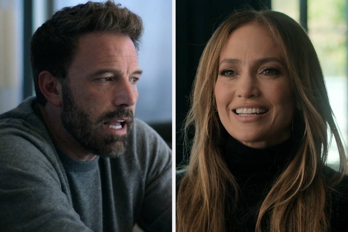 Two people in a split-screen image during an interview, both wearing casual attire and appearing engaged in conversation