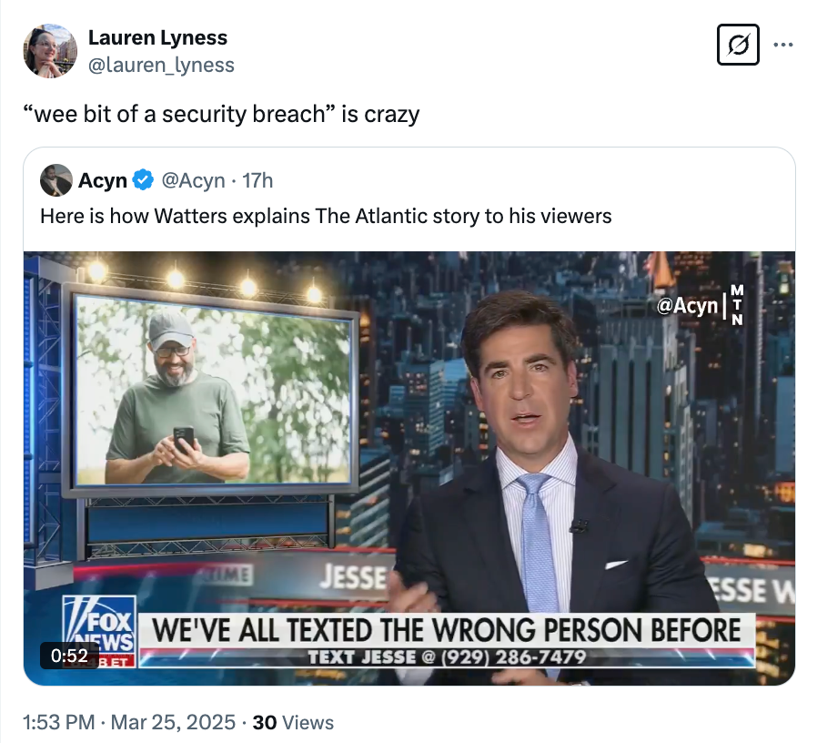 A TV screenshot of a news show featuring a male host in a suit discussing a topic. Text overlay: &quot;WE&#x27;VE ALL TEXTED THE WRONG PERSON BEFORE.&quot;