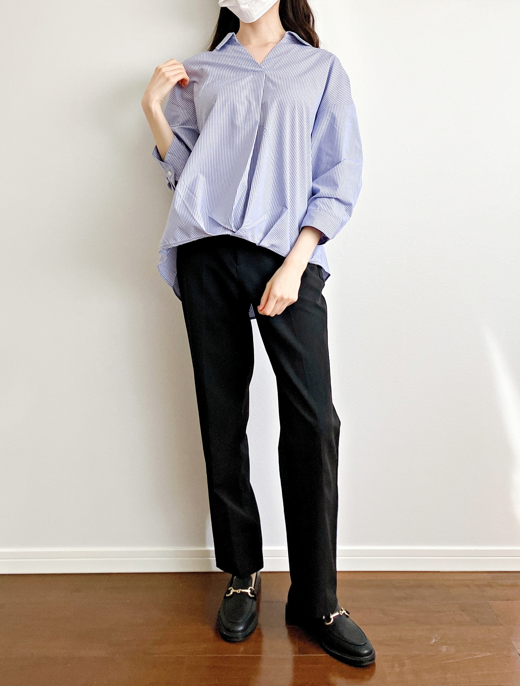 Honeys(ハニーズ)の「8分袖裾タックブラウス」