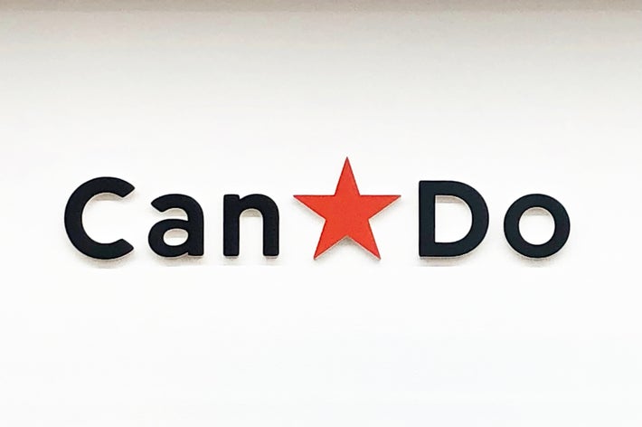 店内に掲示された「Can★Do」のロゴ。