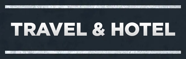 The image has the words "Travel & Hotel" in large text