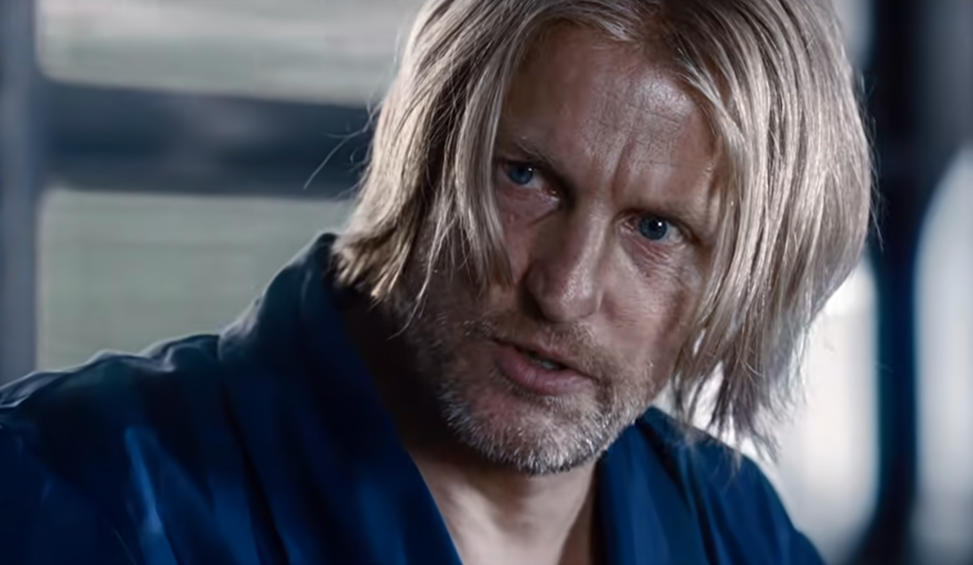 Haymitch looking intently
