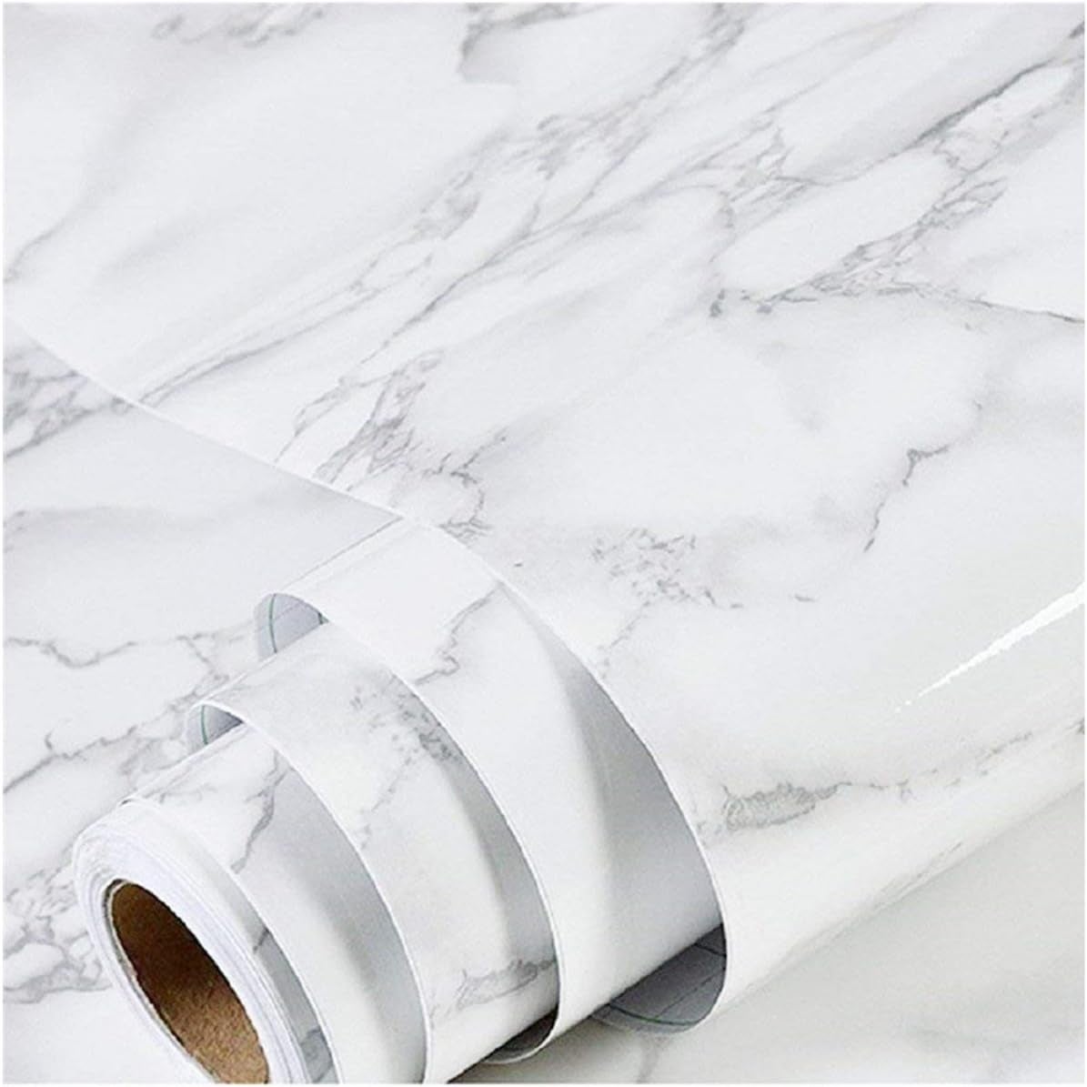 Rolls of marble-patterned interaction  paper, perfect  for DIY projects and location  decor