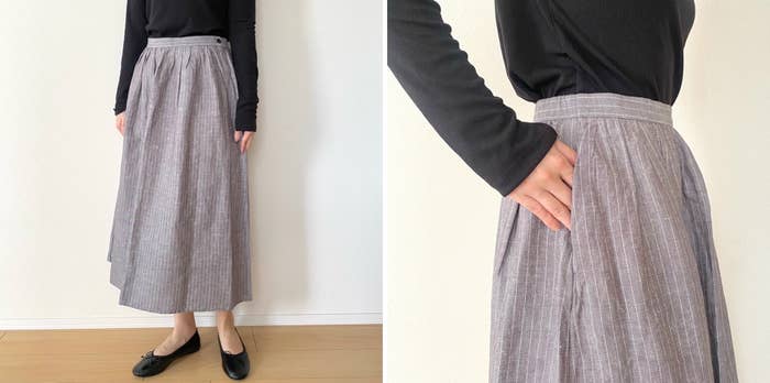 無印良品の「婦人 ヘンプ コットンイージーロングスカート」