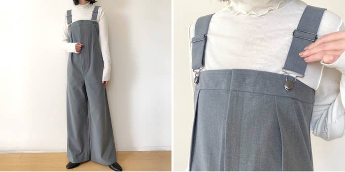 GUの「タックサロペットパンツQ」