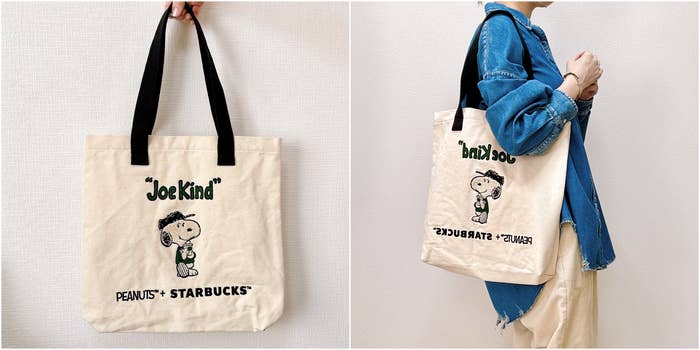 【可愛い♪】STARBUCKS x Peanuts スヌーピー★ トートバッグ スタバ×ピーナッツの「大容量トートバッグ」が買って大正解