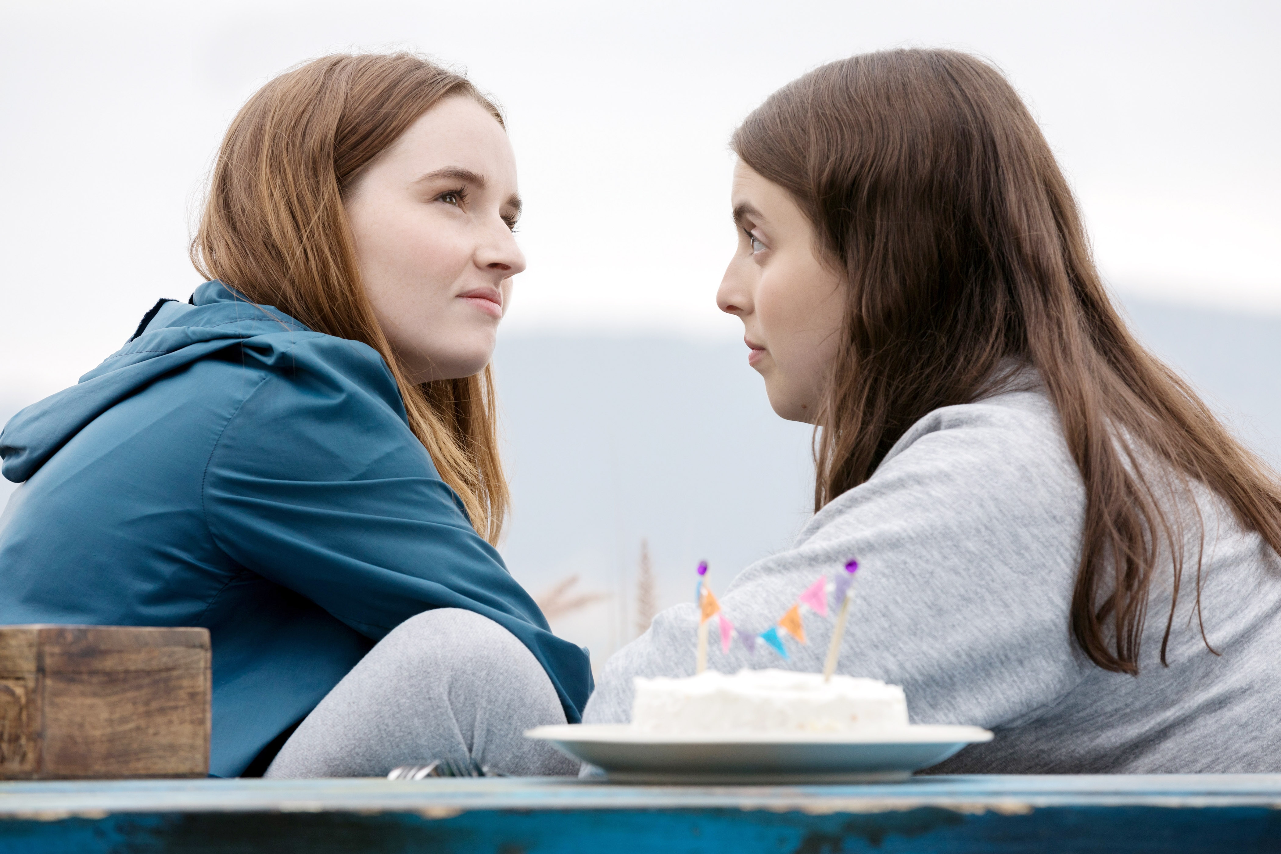 Two girls talking in &quot;Booksmart.&quot;