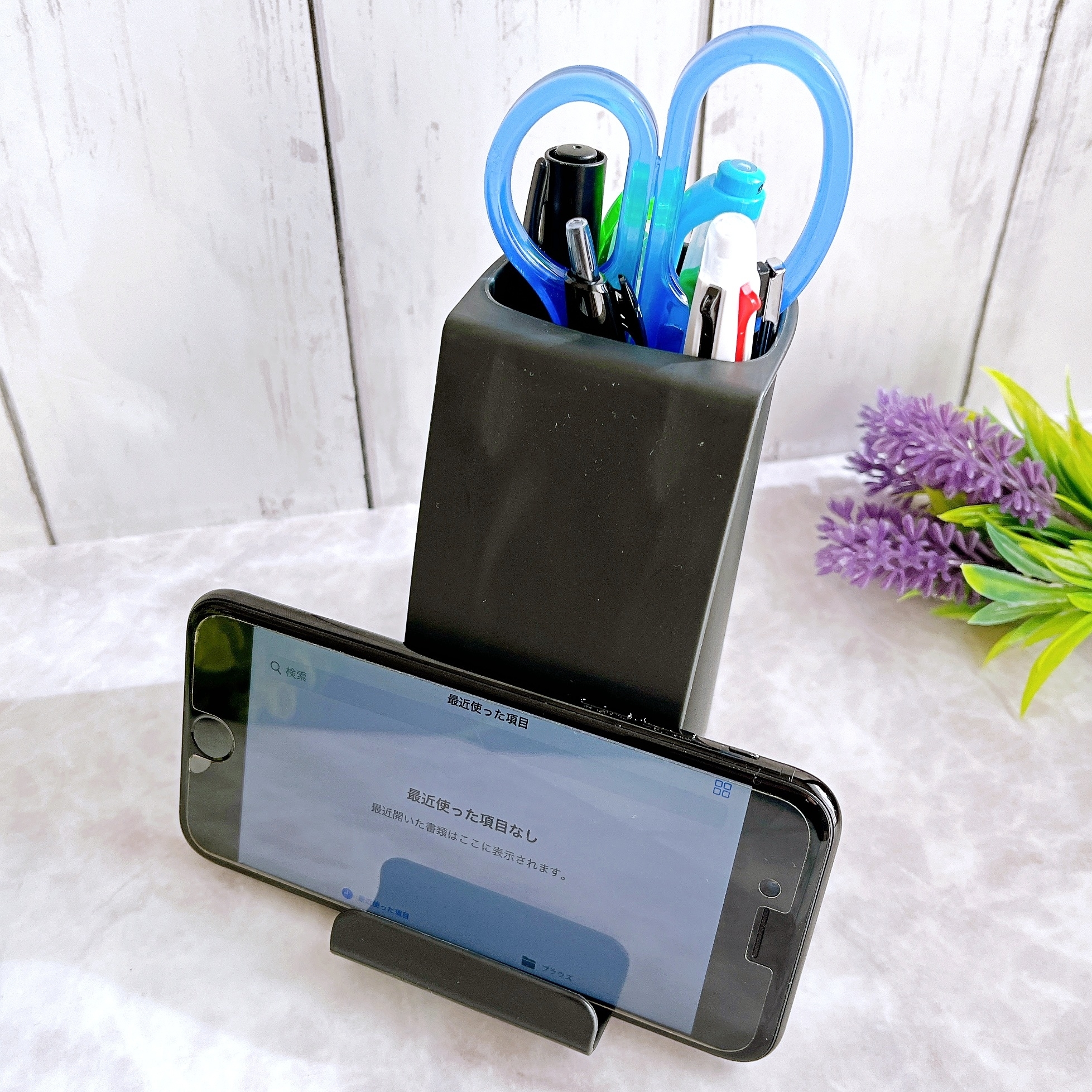 No.64 スクエア型リングケース＆カラフル♡スマホスタンド