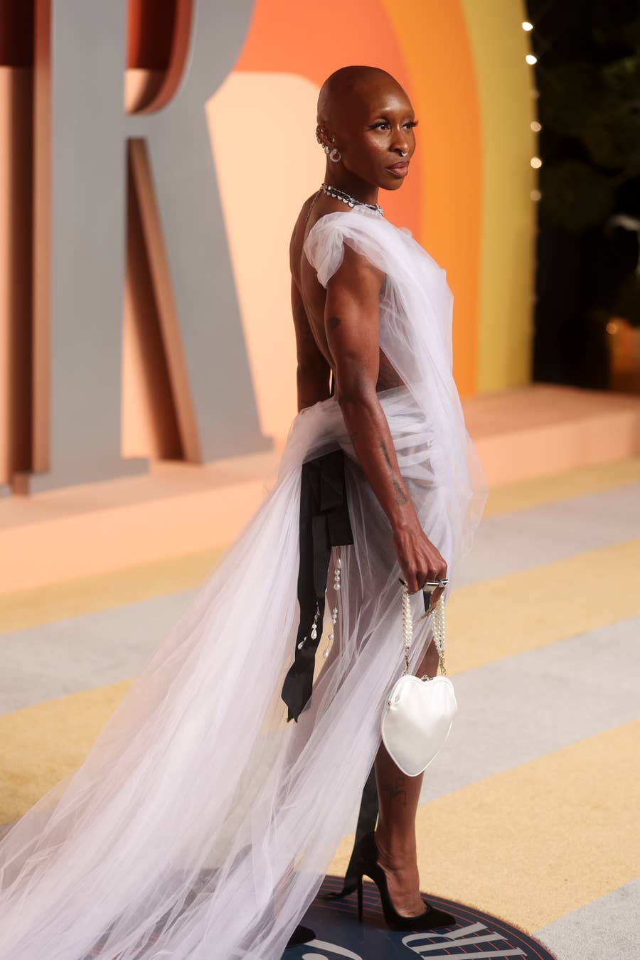 Cynthia Erivo's Vanity Fair Oscars Party Dress Revealed Her Back Tattoos