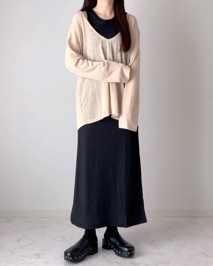 しまむらの「TT*KAOワンピ+シアーT」