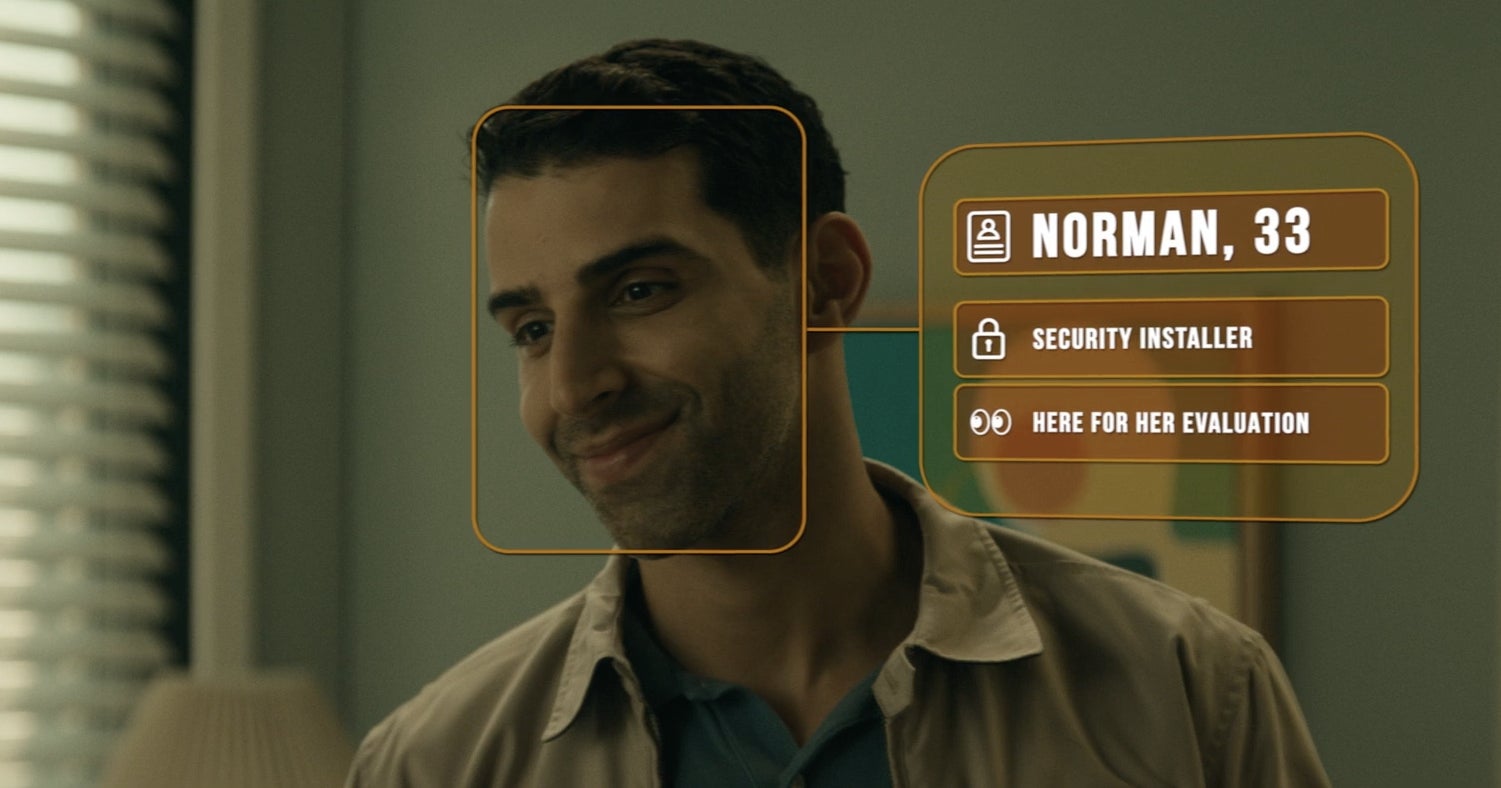 Norman in "F Marry Kill" with an overview of his age, job, and mission on the right.