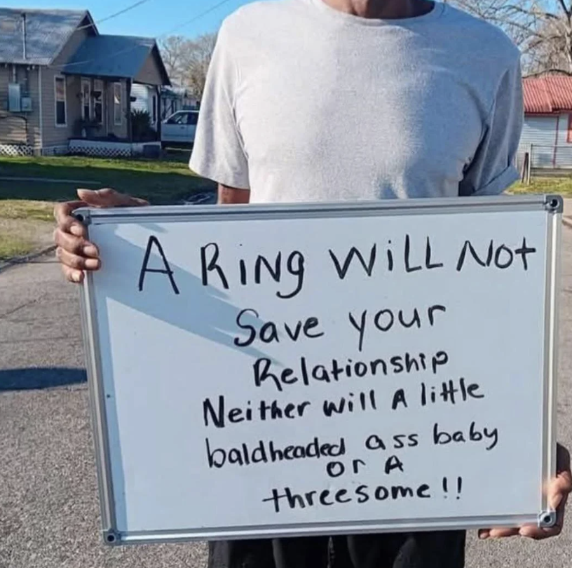 Person holding a motion   with handwritten substance   expressing uncertainty  astir  relationships being saved by marriage, having children, oregon  threesomes