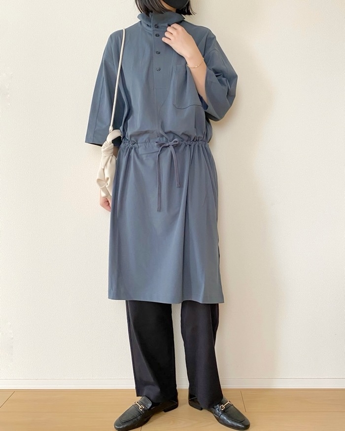 ユニクロの「ジャージーワンピース/5分袖」