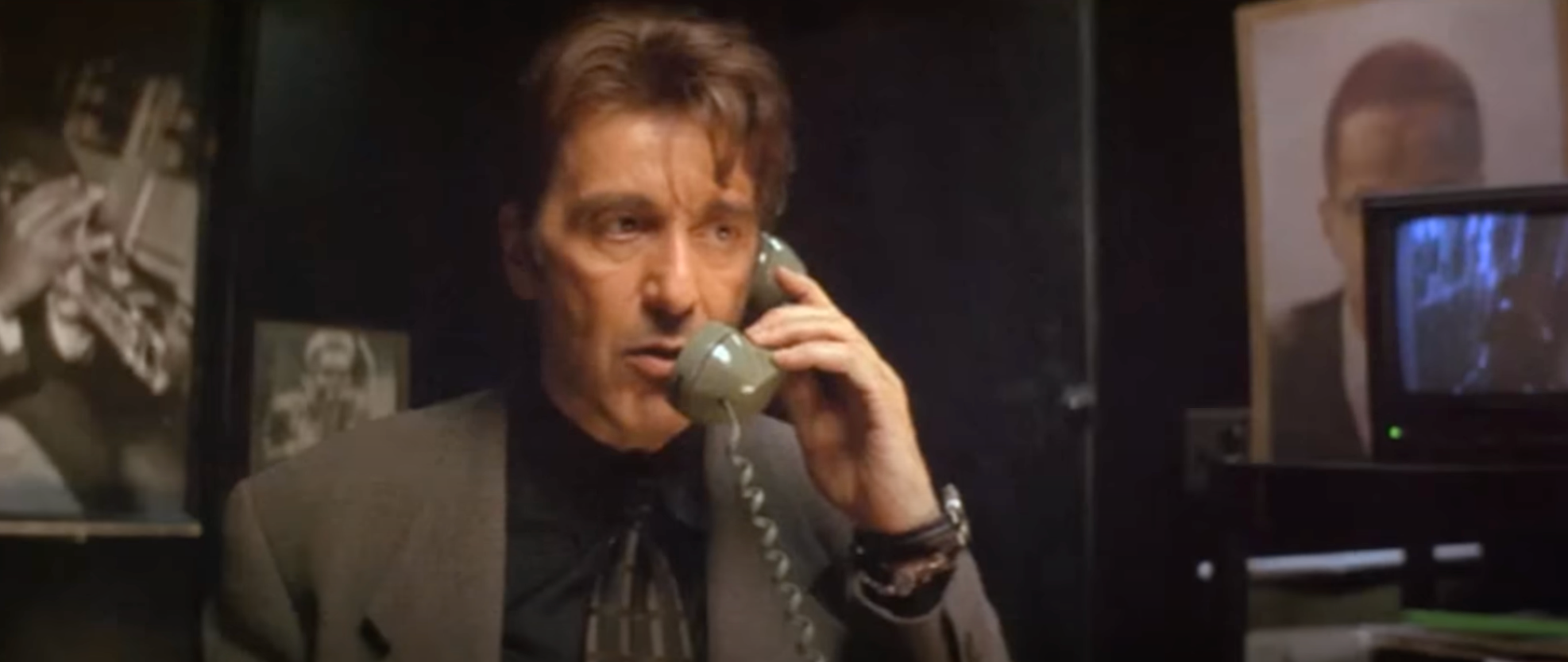In &quot;Heat,&quot; Al Pacino speaks into a corded telephone