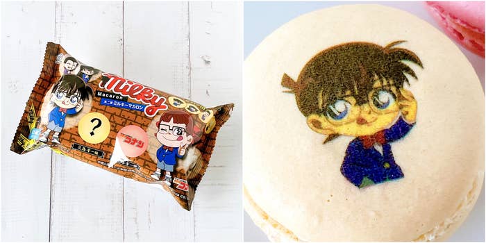 FamilyMart(ファミリーマート)「コナンマカロン ミルキー味&苺ミルキー味」