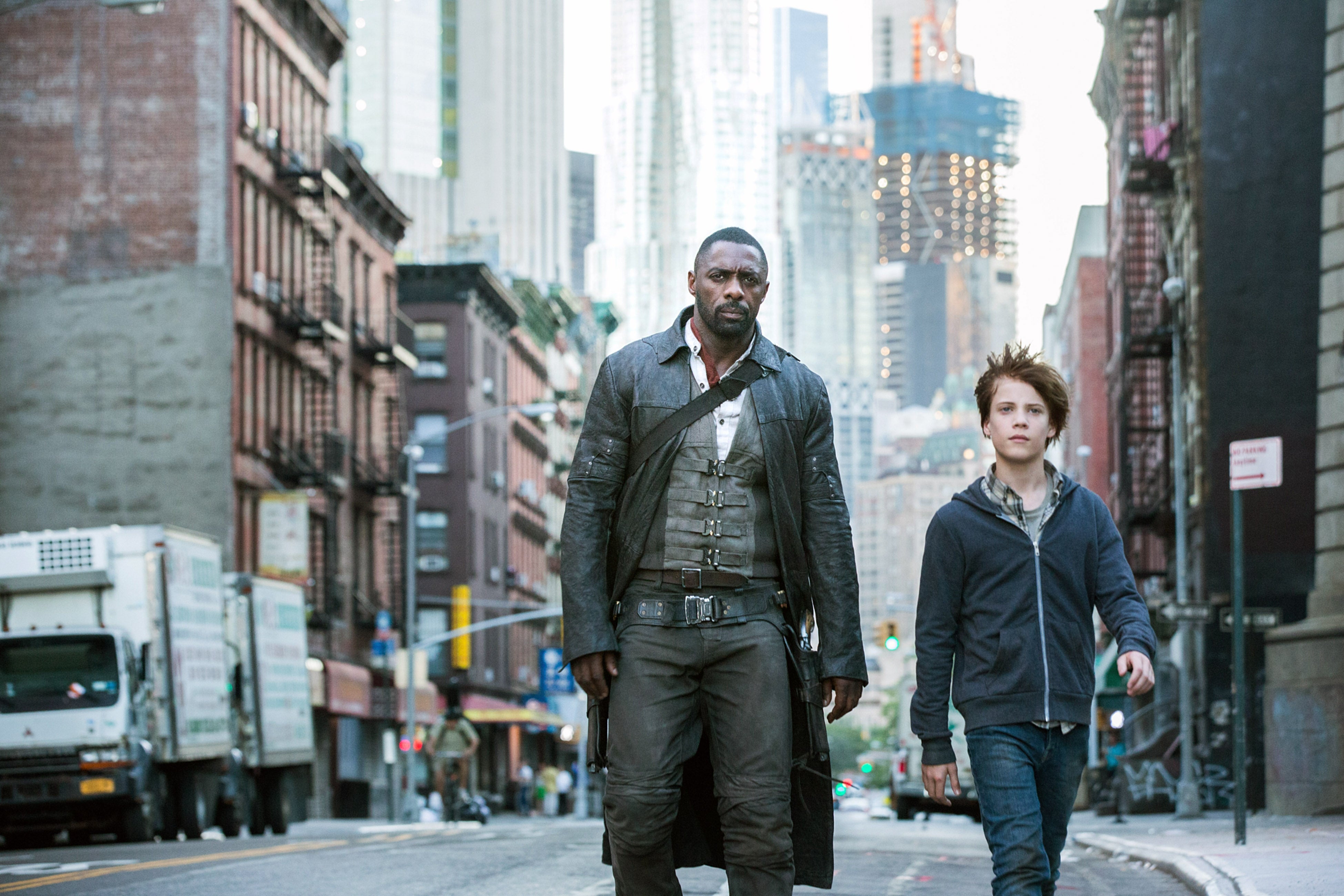 Idris Elba as Roland and Tom Taylor as Jake Chambers in "The Dark Tower"