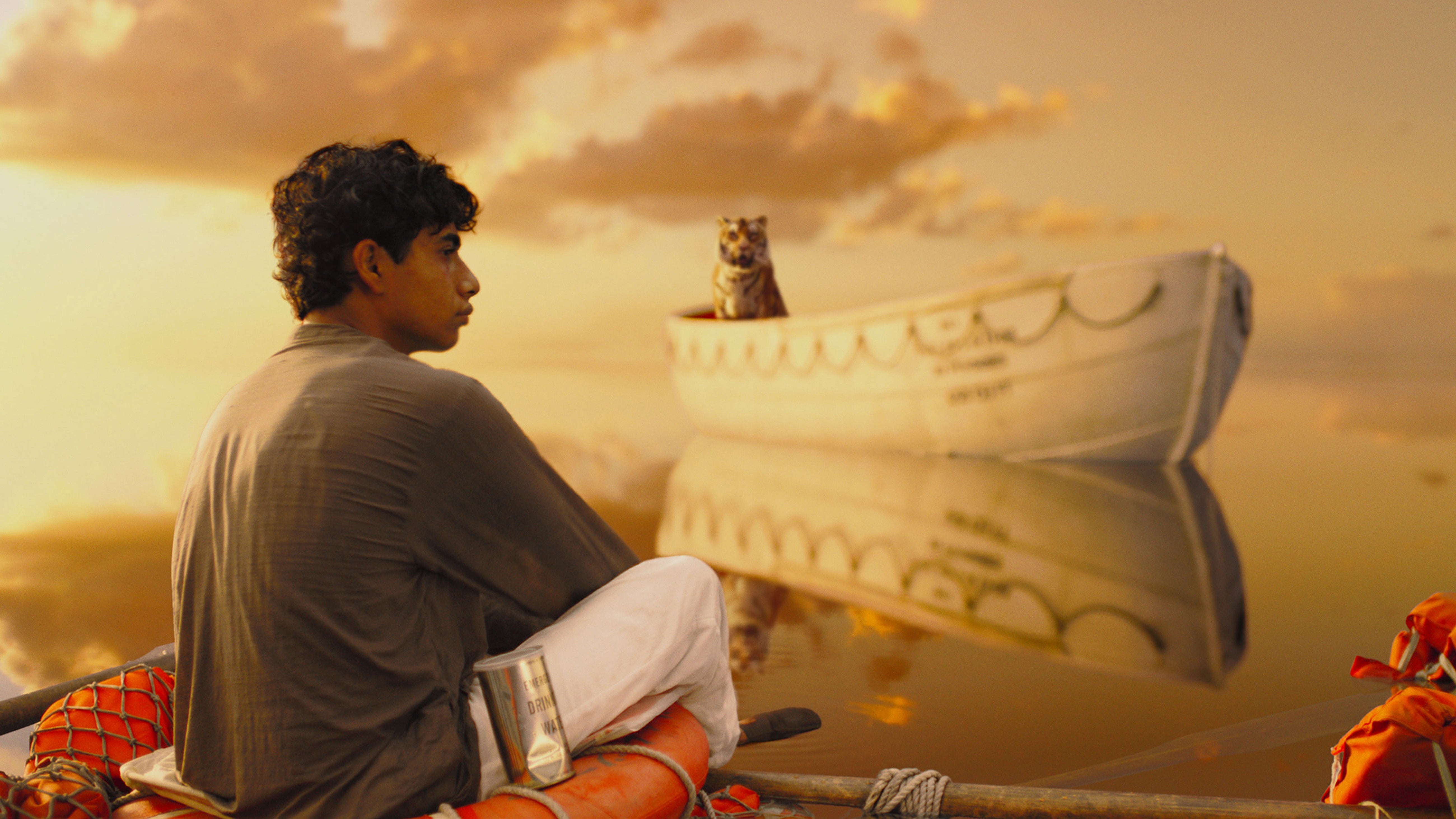 Suraj Sharma as Pi, looking out to sea in "Life of Pi"